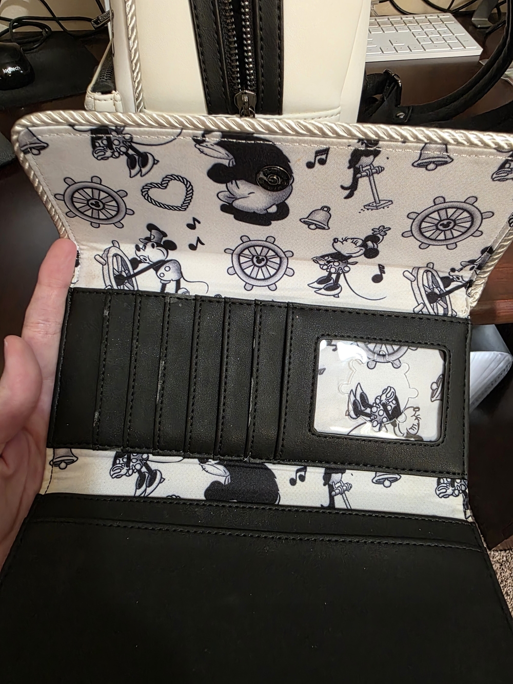 Loungefly Steamboat Willie Mini Backpack with Matching Wallet - Picture 4 of 4